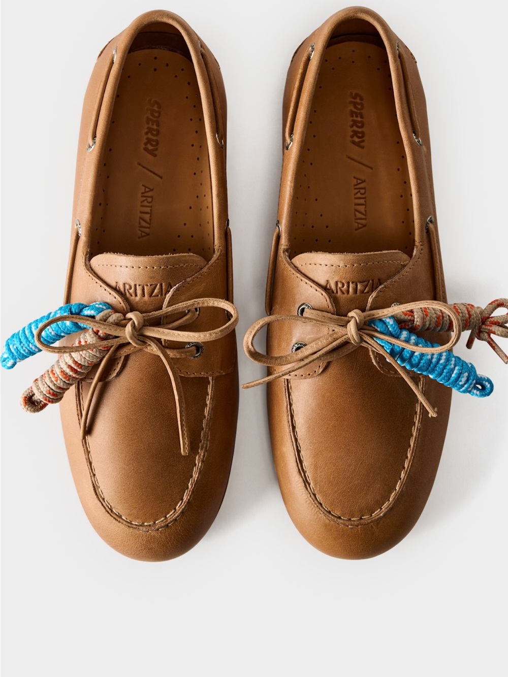 Sperry x Aritzia Women's Tan Leather Moccasin Driving Shoes
